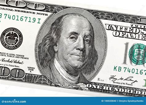 Benjamin Franklin 100 Dollar Bill