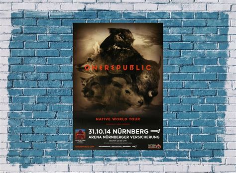 OneRepublic - Native World , Nürnberg 2014 - Konzertplakat, 22,90