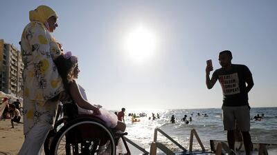 Egypt's first public beach for people with disabilities - in pictures ...