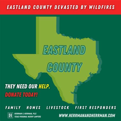 Eastland Texas Wildfires Donation Collection - Herrman & Herrman, P.L.L.C.