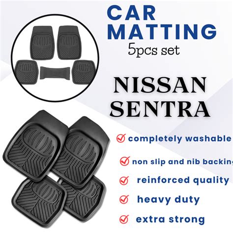 NISSAN SENTRA 5pcs. High Quality Car Floor Mat Anti-slip Mat Palanggana ...
