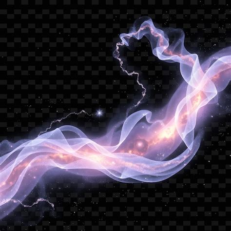Galaxy filament stretching with ethereal lavender and cream undulating ...