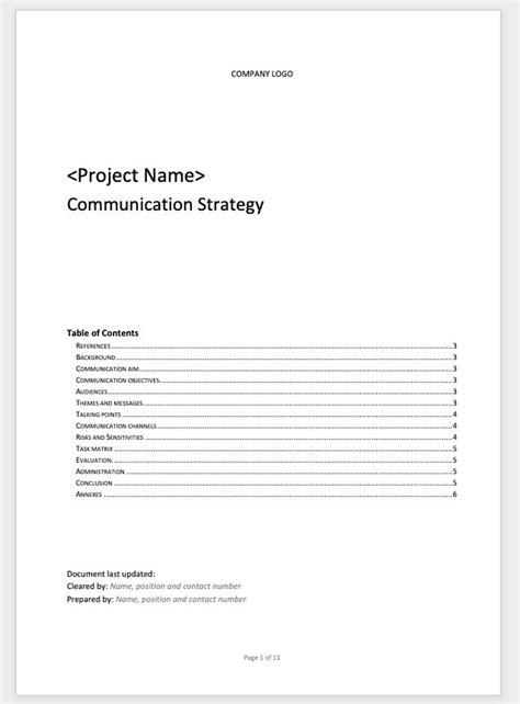 Communication Strategy Template 的图像结果
