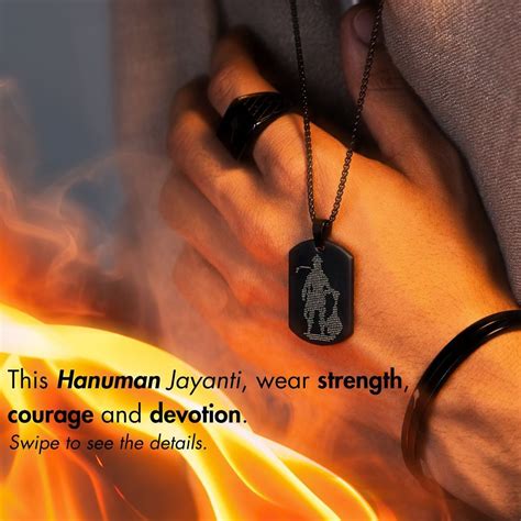 Hanuman Chalisa MicroCarved Tag Necklace – Mokshima