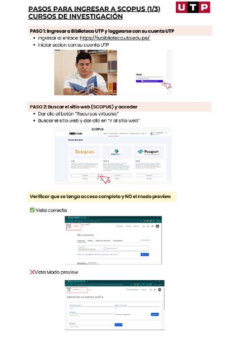Guía para Ingresar a SCOPUS UTP - Cursos de Investigación - Studocu