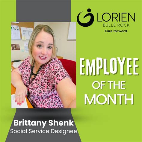 Congratulations to Brittany Shenk, Lorien Bulle Rock's Employee of the ...