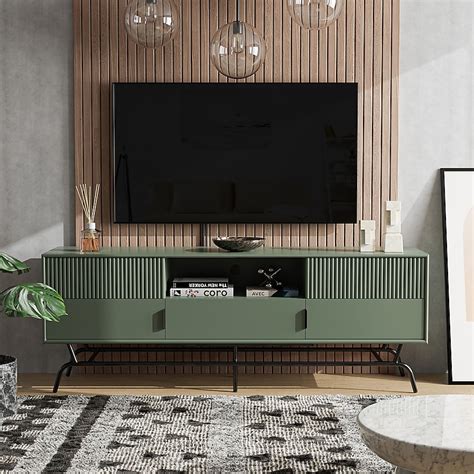 Furniture of America Yaztra Modern/Contemporary Sage Green, Black TV ...
