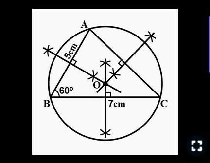 construct a∆ABC in which the AB=5cm,BC=4.5cm and vertical angle =50⁰ ...