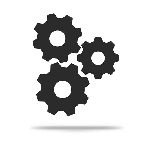 Flat gear icon Simple, modern look Isolated on a white background ...