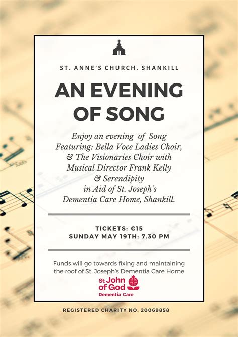 An Evening of Song -in aid of St Joseph’s , St. Anne's Parish Shankill ...