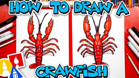 How To Draw A Realistic Crawfish - Art For Kids Hub