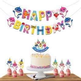 Baby Shark Happybirthday Theme Party Decoration Combo,Baby Sharks Party ...