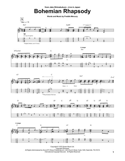 Chord Lagu Queen Bohemian Rhapsody Bohemian Rhapsody (queen) Guitar ...