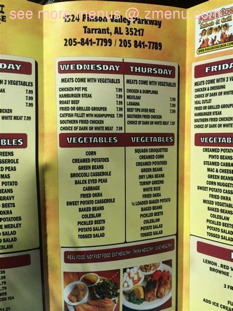 ranch house tarrant menu