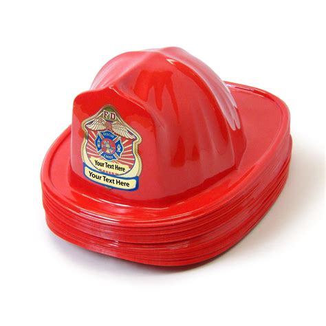 Kenco Kids Customizable Plastic Firefighter Hats -add your name or ...