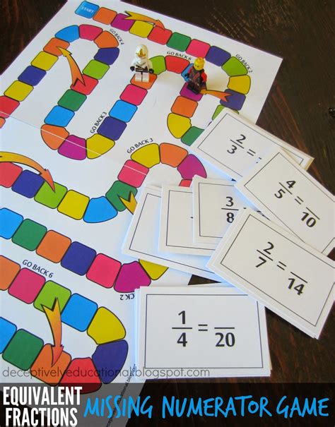 Equivalent Fractions Missing Numerator Board Game | Equivalent ...