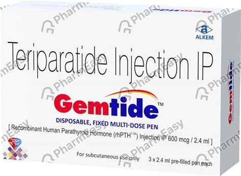 Gemtide 600 MCG/2.4ML Injection (7.2): Uses, Side Effects, Price ...