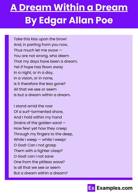A Dream Within a Dream by Edgar Allan Poe to Download
