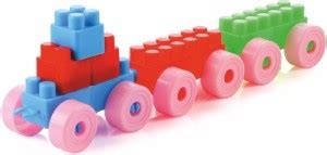 Aditi Toys Plastic Building Block With Wheels,Construction Block Game ...