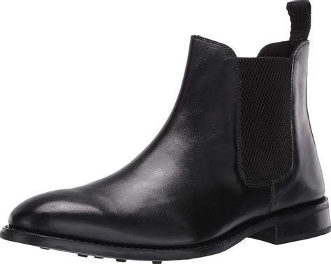 Buy Anthony Veer Men’s Jefferson Leather Chelsea Boot (9, Black Full ...