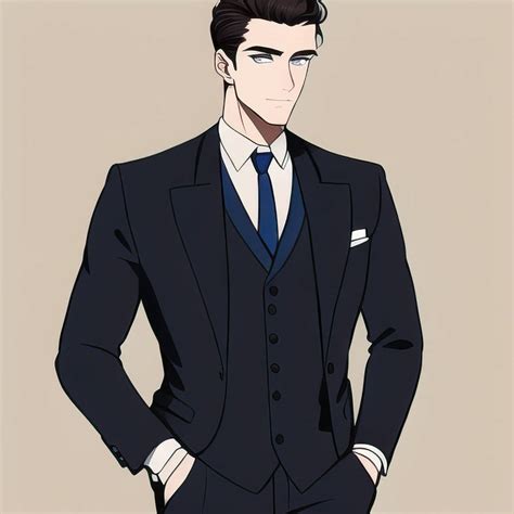 Anime Male Business Suit 的图像结果