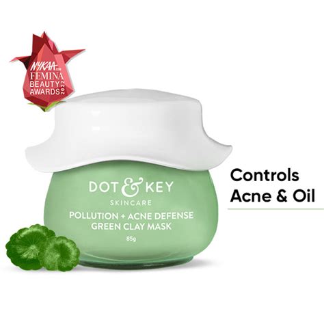 Buy Dot & Key Anti-Acne Salicylic Green Clay Face Mask For Dark Spots ...