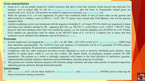 E. coli (Morphology, Growth Requirements and Genetics) | PPTX
