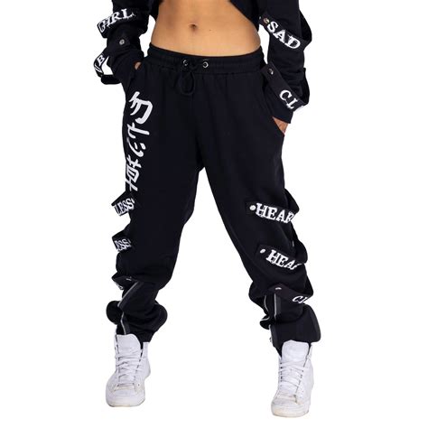 SAD GIRL CLUB JOGGERS - BLACK – Innocent Clothing - Alternative Clothing Wholesale