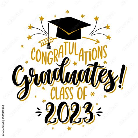 Congratulations Graduates Class of 2023 - badge design template in ...