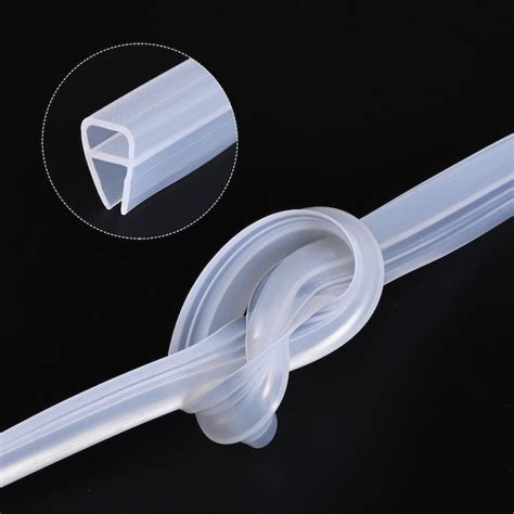 Unique Bargains Frameless Glass Shower Door Sweep 177.17 Inch Long for ...