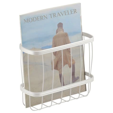 InterDesign York Lyra Over The-Tank Magazine Holder, Pearl White ...