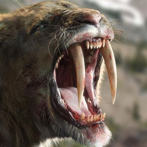 Smile it's Smilodon! Better known to us as the Saber Tooth Tiger, this ...