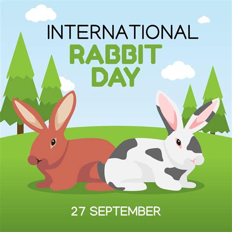 international rabbit day vector lllustration 5348965 Vector Art at Vecteezy