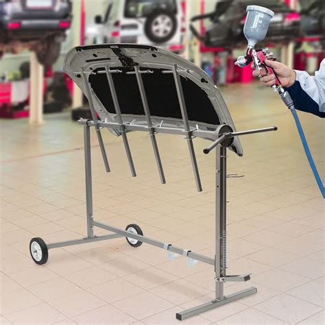 Auto Body Paint Stand Adjustable Spraying Helper Painting Spray Rack Holder Tool with Wheels for ...