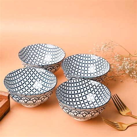 Durable 280Ml White And Blue Bowl Set - Stylish And Functional! – MARKET99