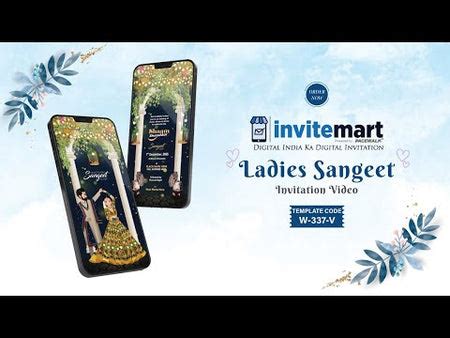 Sangeet Night Invitation Video | Elegant Shaam Shaandar Theme | W-337 ...