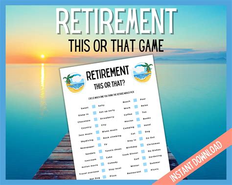 Retirement games bundle 6 retirement party printable games retirement ...
