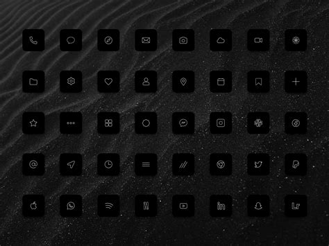 app icons dark