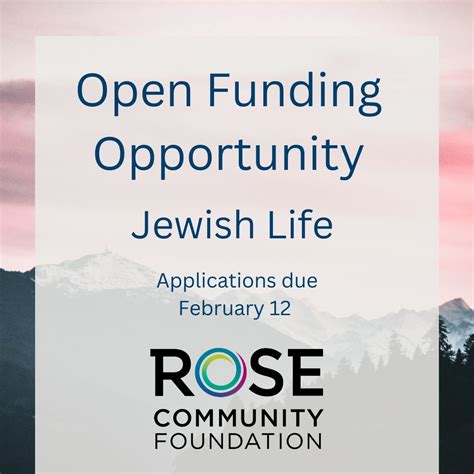 Rose Community Foundation has an open funding opportunity for Jewish ...