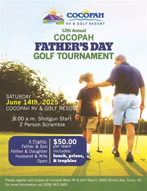 12th Annual Cocopah Fathers Day Golf Tournament, 6800 Strand Avenue ...