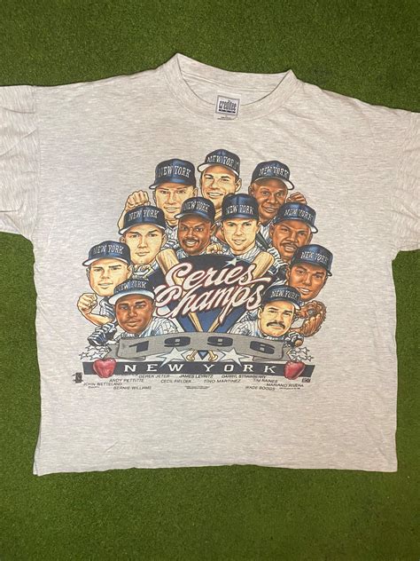 1996 New York Yankees - World Series Roster Caricature - Vintage MLB T ...