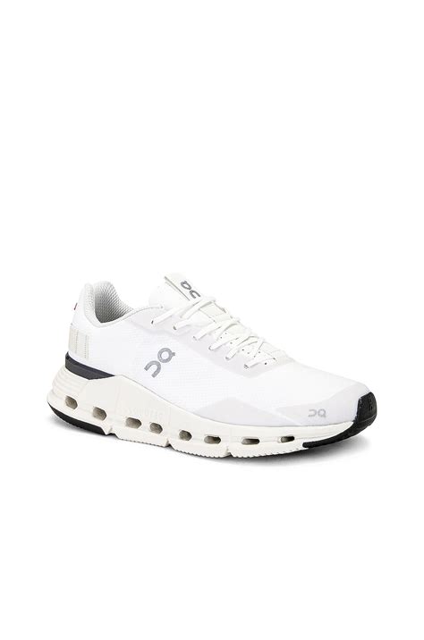 On Cloudnova Form Sneaker in White & Eclipse | FWRD