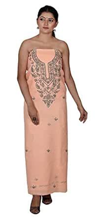 Buy GraceCollections Women's Chikankari Cotton Ethnic Unstitched Dress ...
