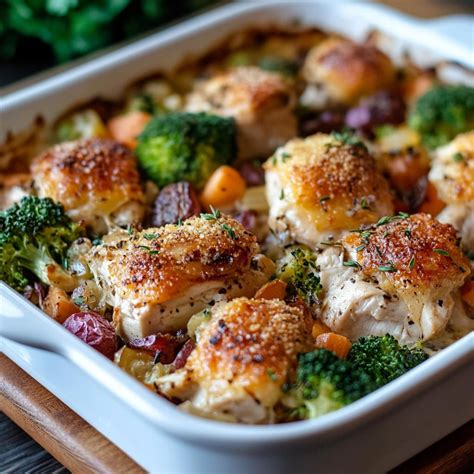 Baked Chicken and Vegetables Casserole