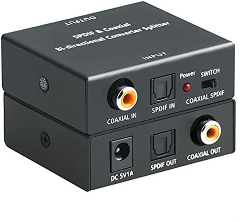 Tobo Digital 2-Way Audio Converter Optical SPDIF Toslink to Coaxial and ...