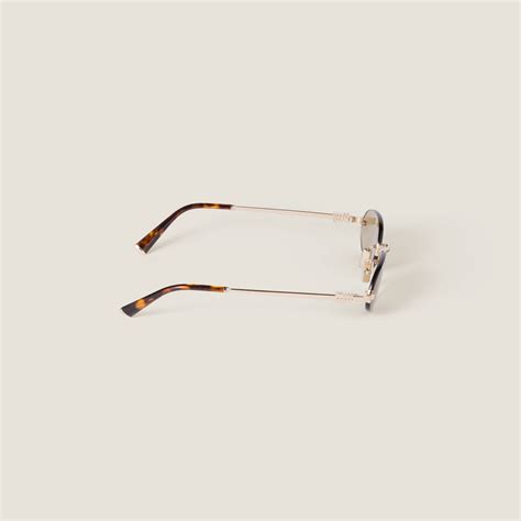 Camomile Lenses Miu Miu Logo Sunglasses | Miu Miu - United Arab Emirates
