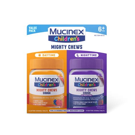 MUCINEX® Children's Mighty Chews - Cough Combo Pack (Nighttime)