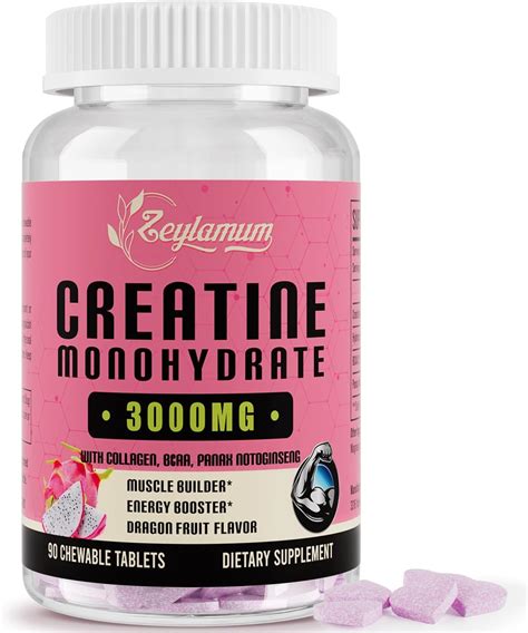 Amazon.com: Creatine Monohydrate for Women, Creatine Supplement 3000 MG, with Hydrolyzed ...
