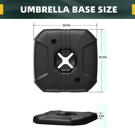 Buy PURPLE LEAF 10 Feet Patio Umbrella with Base Outdoor Cantilever ...