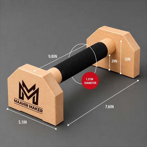 MAAHIR MAKER Elite Series Wooden Parallettes Push-up Bar - Buy MAAHIR ...